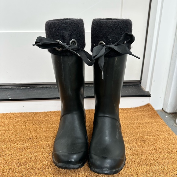 Bogs Shoes - Black Bogs Women’s Rubber Waterproof Alex Solids Wool Insulated Winter Boot
